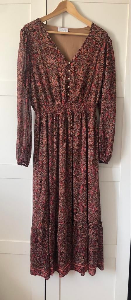 Lange jurk Cotton Club maat L, Maat 42/44 (L), Nieuw, Ophalen of Verzenden, Rood