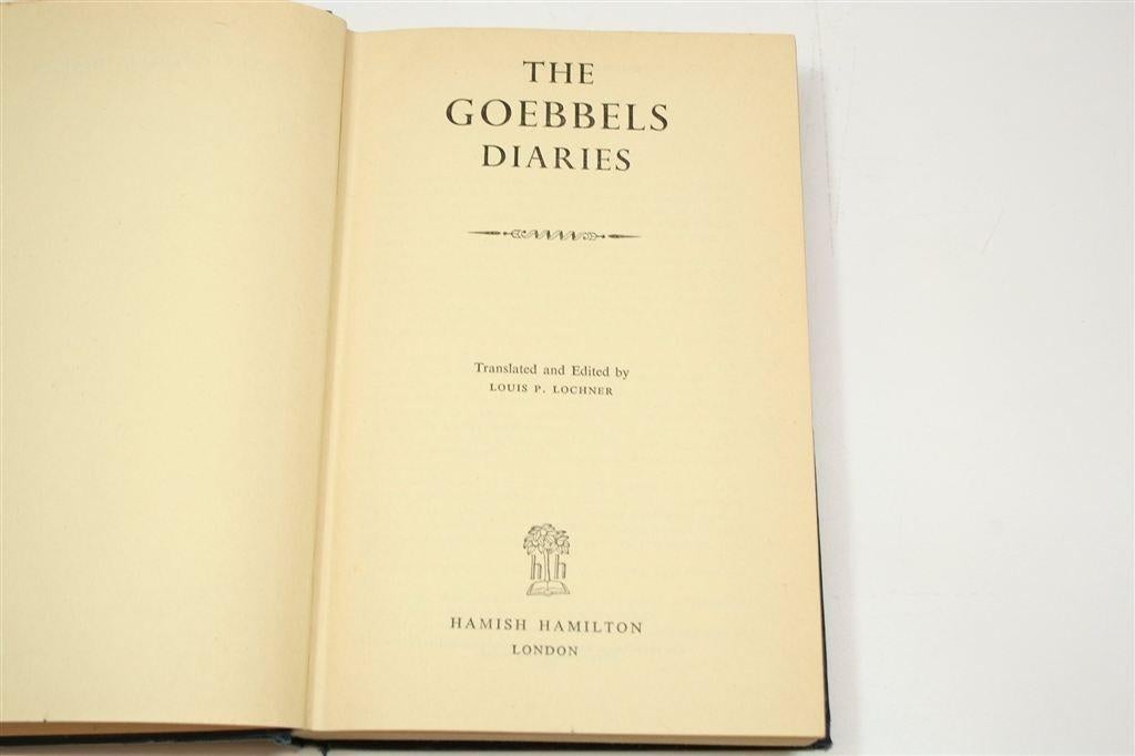 The Goebbels Diaries — 1e Druk 1948, Dik Boek, Boeken, Ophalen of Verzenden, Gelezen, Europa