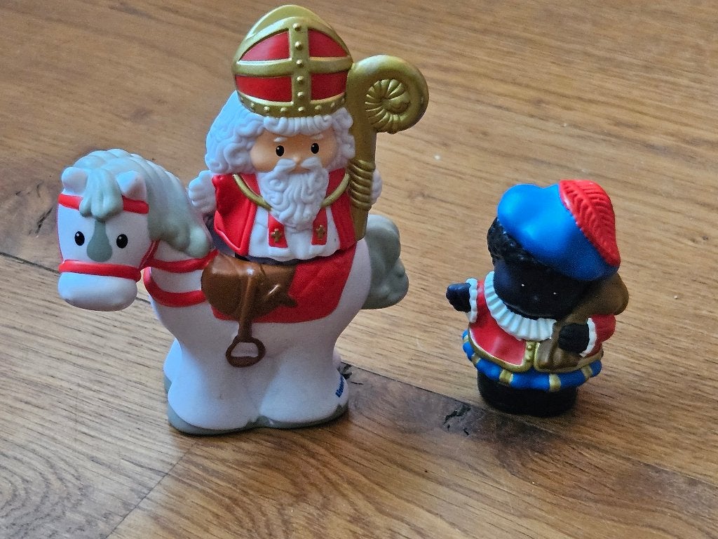 Fisher price little people Sinterklaas, paard en zwarte Piet, Ophalen of Verzenden, Zo goed als nieuw, Speelset