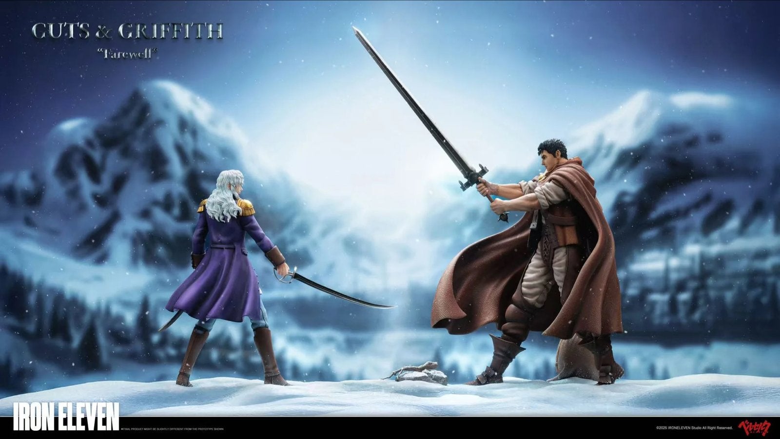 Berserk Guts & Griffith "Farewell" Iron Eleven Statue 1/6, Ophalen of Verzenden, Nieuw