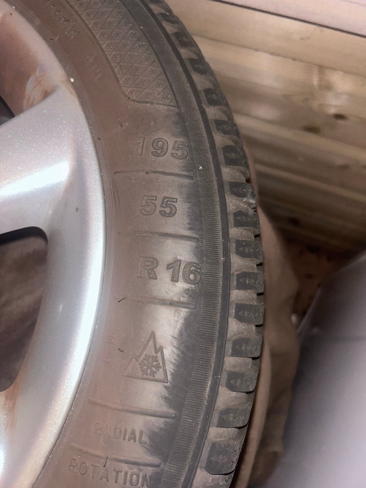 4 lichtmetalen velgen met winterbanden 195/55/R16 Opel Corsa, Ophalen, Gebruikt, 16 inch, Banden en Velgen