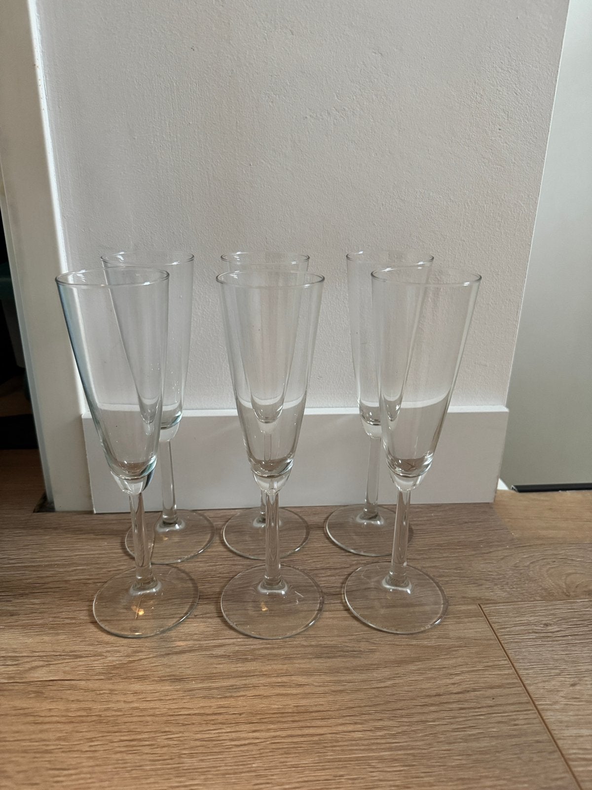 6 Champagne Glazen, Ophalen of Verzenden, Zo goed als nieuw, Overige typen