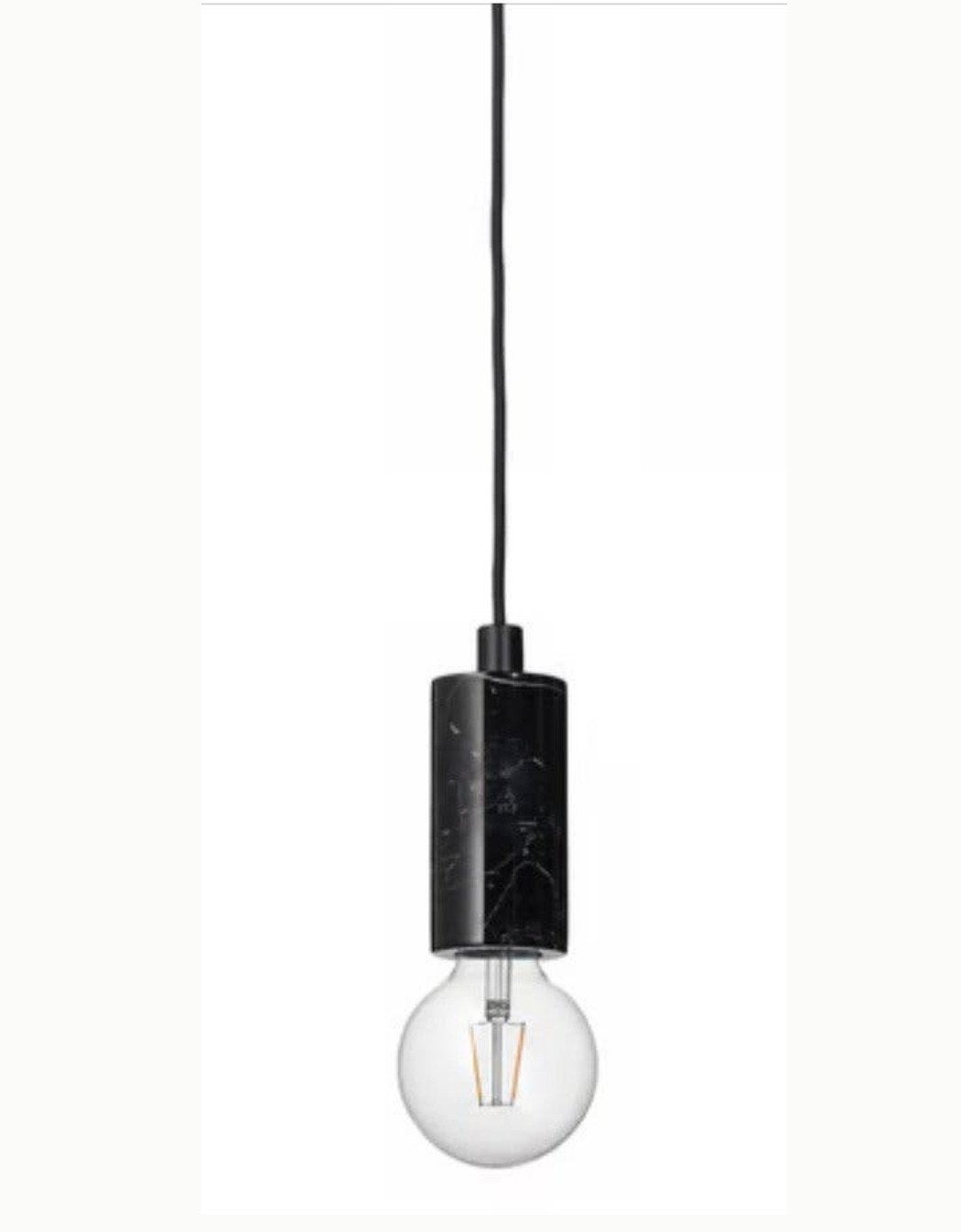 IKEA MARKFROST Hanglamp Zwart Marmer E27, Ophalen, Modern, Industrieel, Nieuw, E27 (groot)