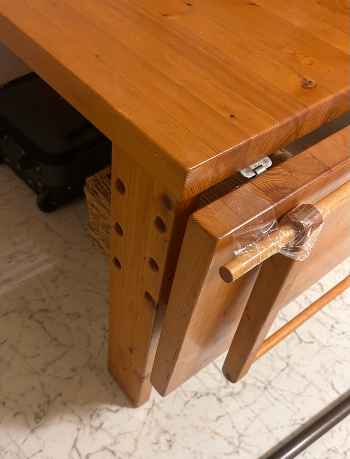 Lundia tafel - Massief grenen eettafel/bureau, Ophalen, Gebruikt, 100 tot 150 cm, .