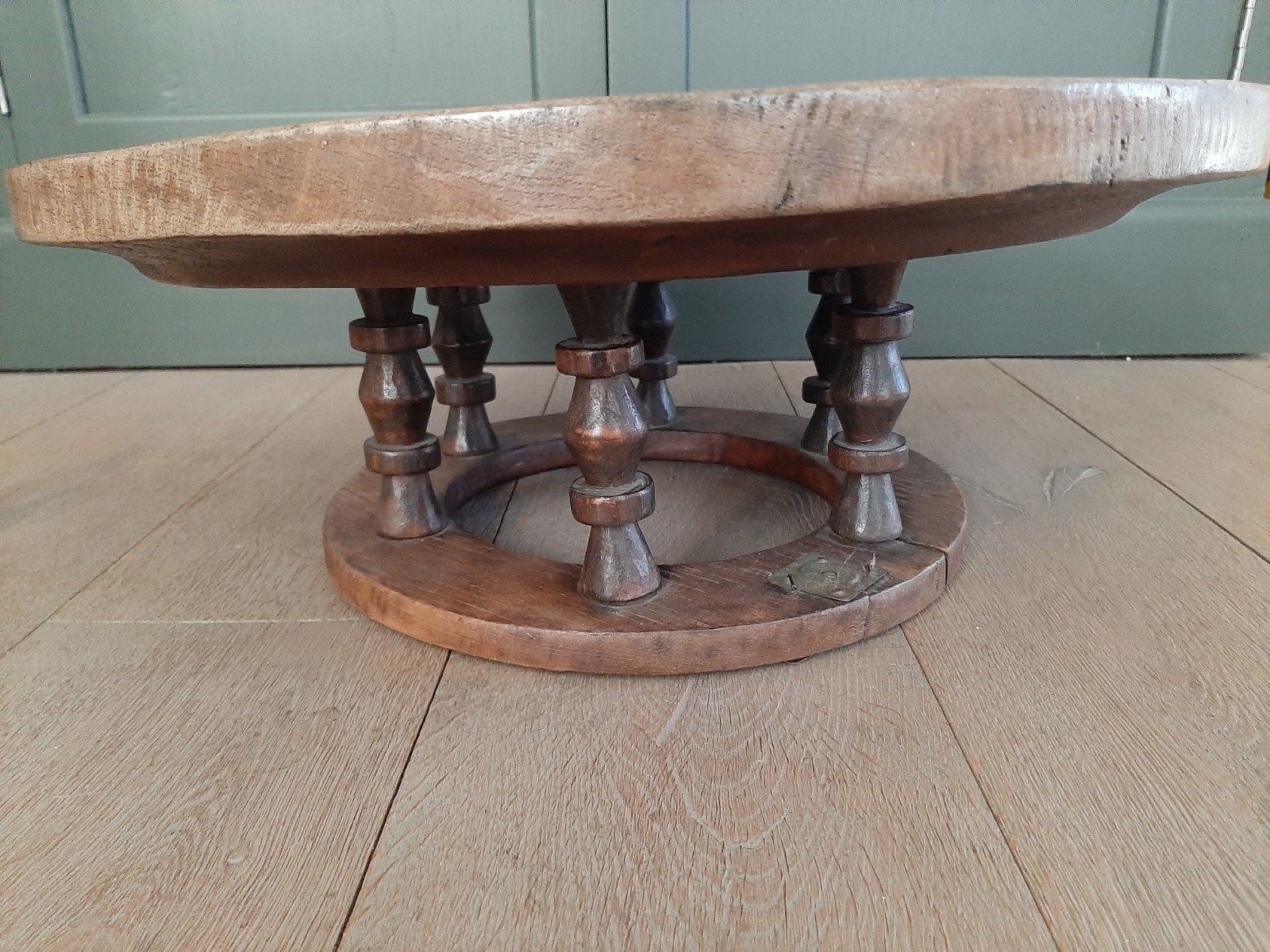 Grote oude houten schaal, Ophalen of Verzenden, Rond, Hout