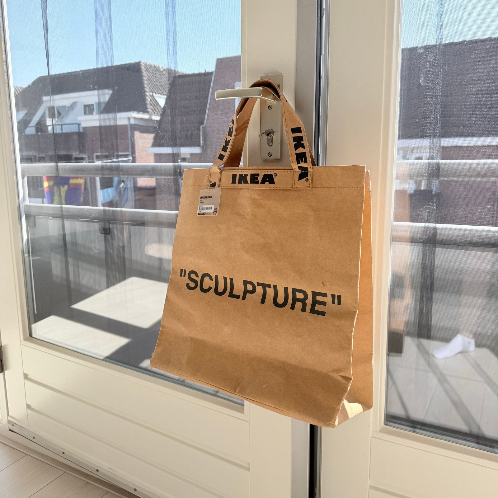 IKEA x Virgil Abloh MARKERAD “SCULPTURE” Tas 33L, Ophalen of Verzenden, Nieuw, Bruin, Shopper