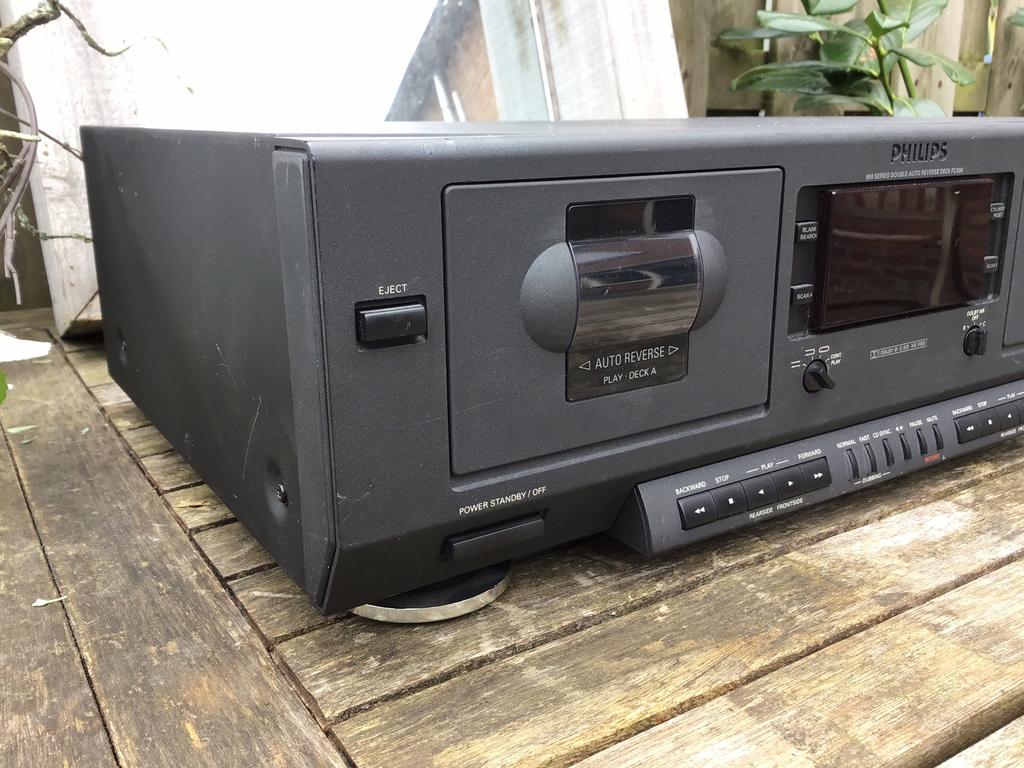 ✅ PHILIPS DOUBLE AUTO REVERSE DECK FC930, ZR. GOEDE STAAT ✅, Audio, Tv en Foto, Cassettedecks, Ophalen of Verzenden, Dubbel, Philips