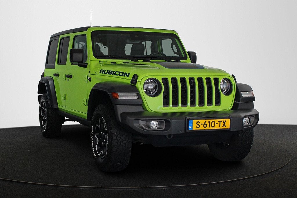 Jeep Wrangler Unlimited 4xe 380 Rubicon Leder Stuur-Stoelver, Automaat, Stof, 4 cilinders, Cabriolet