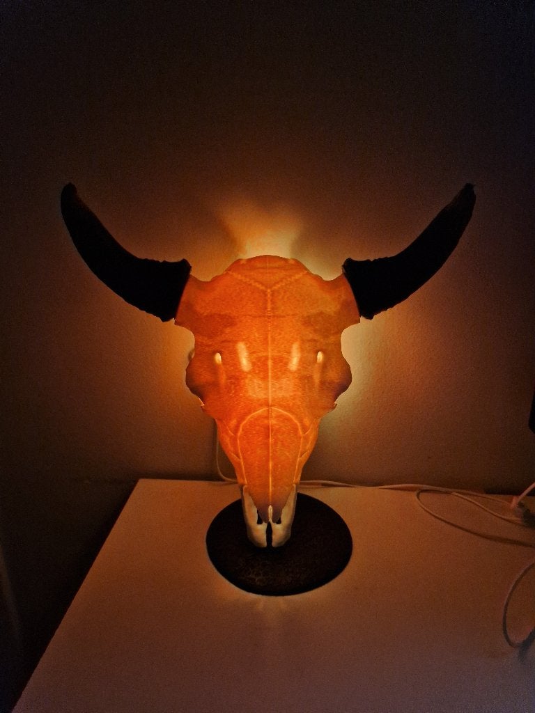 nieuwe bison skull lamp, Huis en Inrichting, Lampen | Tafellampen, Ophalen of Verzenden, Nieuw