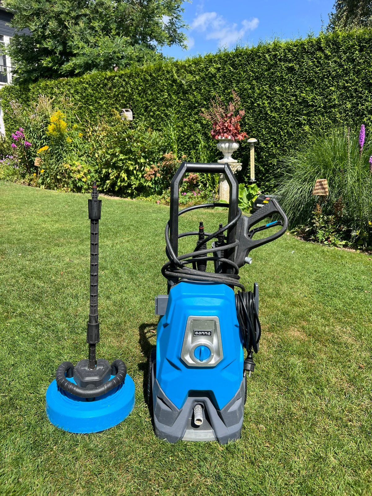 Gamma hogedrukspuit met terrasreiniger - Werkt prima!, Doe-het-zelf en Verbouw, Reinigingsmachines, Ophalen, Gebruikt, Overige typen