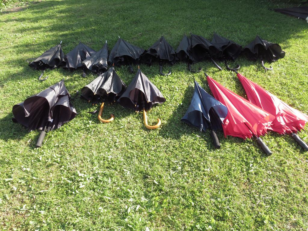 flink wat  zwarte paraplu's  en overige kleuren, Ophalen, Gebruikt, Zwart