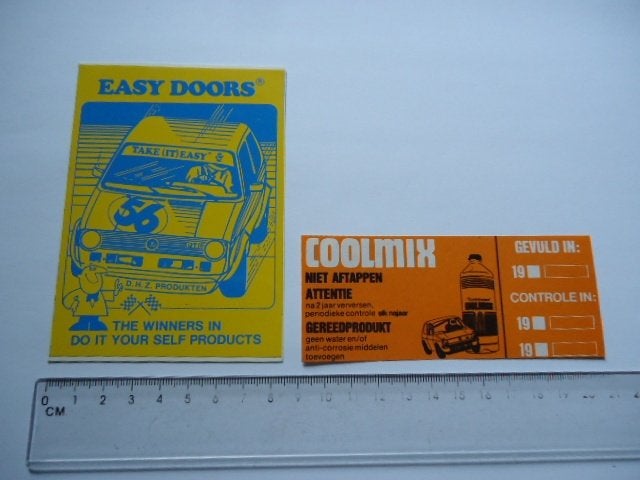 sticker oud VW Volkswagen Golf GTI auto oldtimer coolmix, Ophalen of Verzenden, Zo goed als nieuw, Bedrijf of Vereniging
