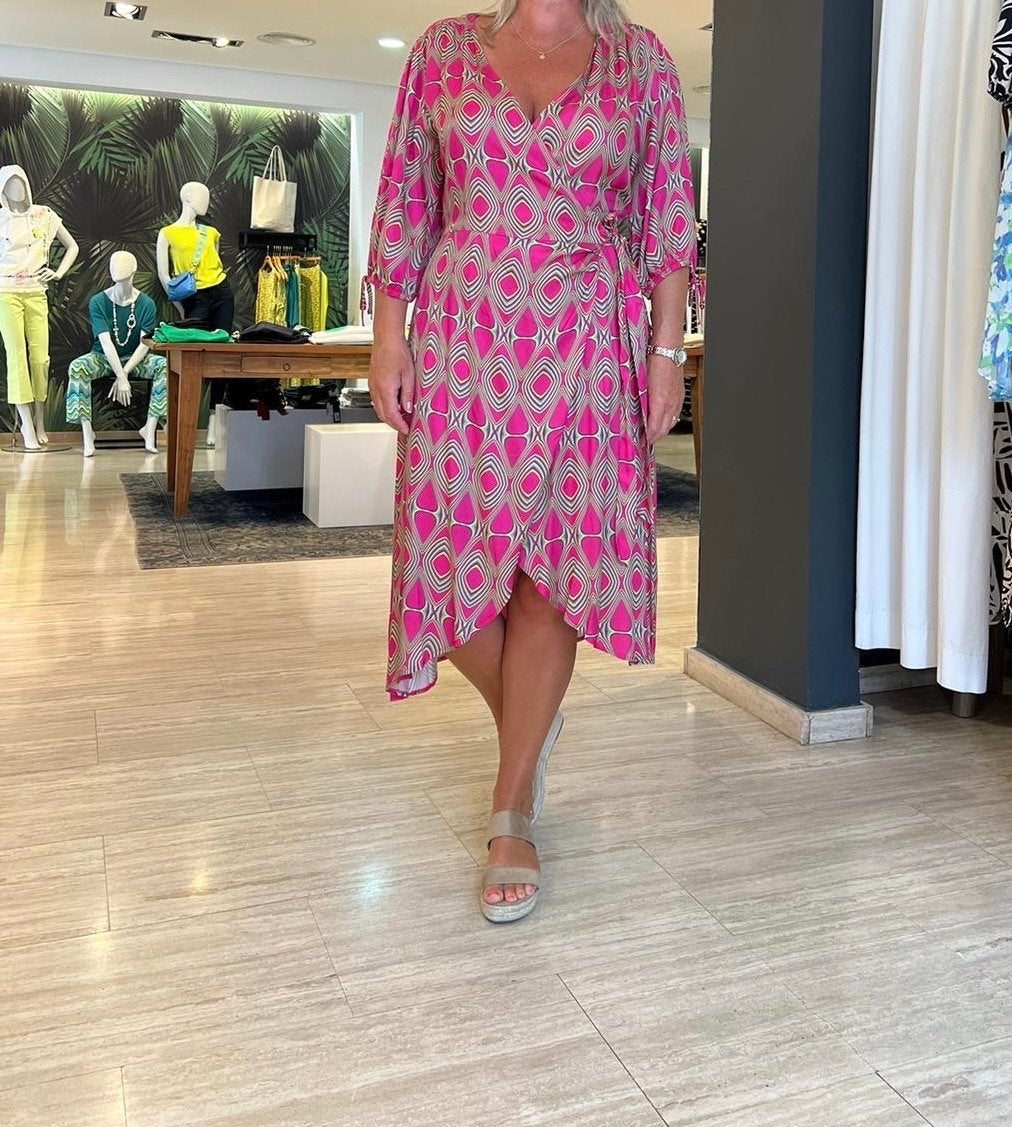 Jane Lushka Colinda jurk - Maat 42, Kleding | Dames, Jurken, Maat 42/44 (L), Ophalen of Verzenden, Zo goed als nieuw, Roze