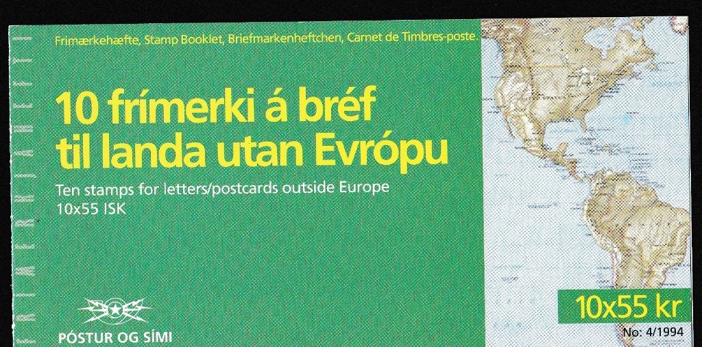 nr.99 - CEPT. boekje IJsland 1994, Ophalen of Verzenden, Overige landen, Postfris