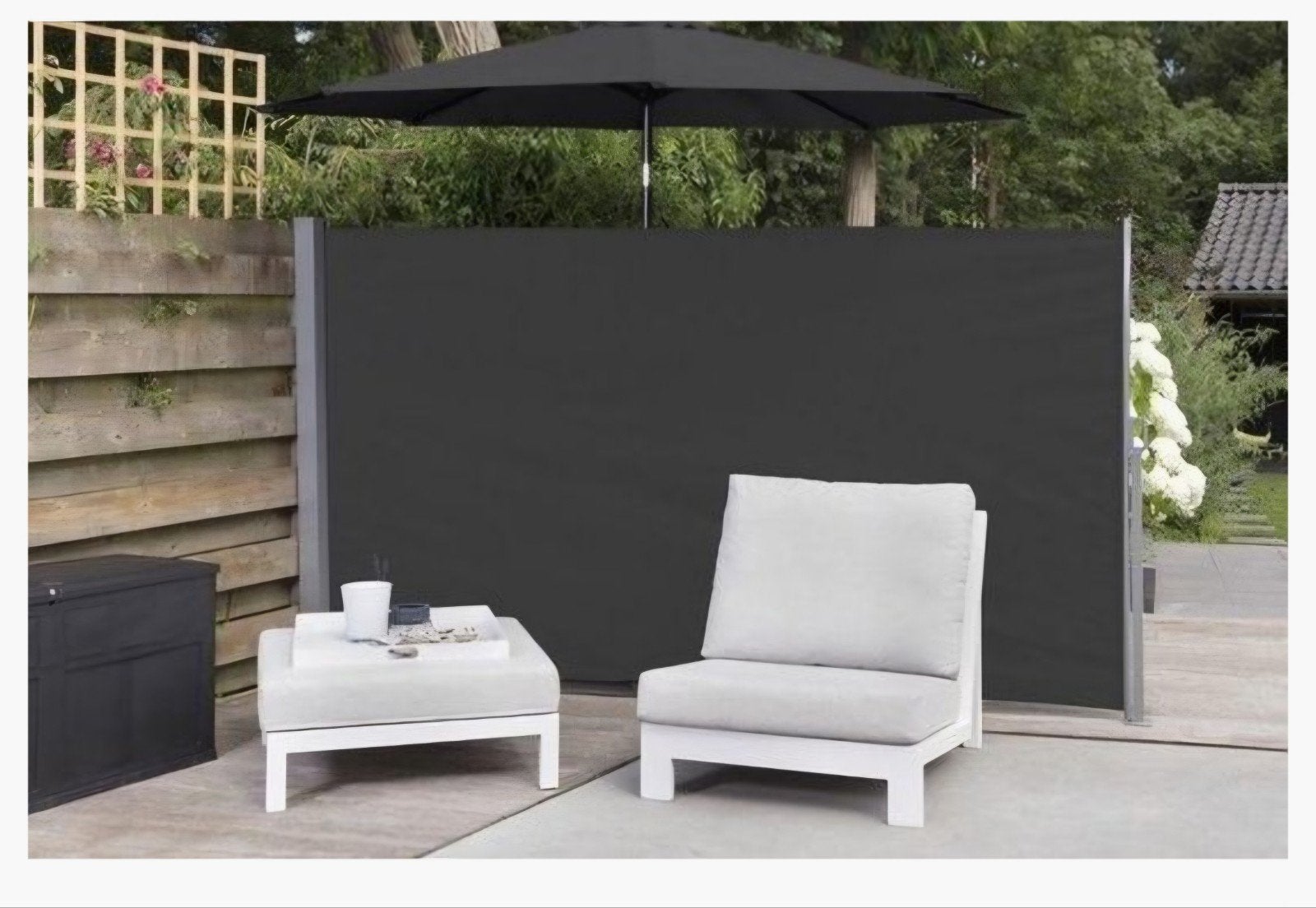 Windscherm Lifagarden 170x300cm Zwart - Nieuw in doos, Ophalen, Uittrekbaar, Zo goed als nieuw