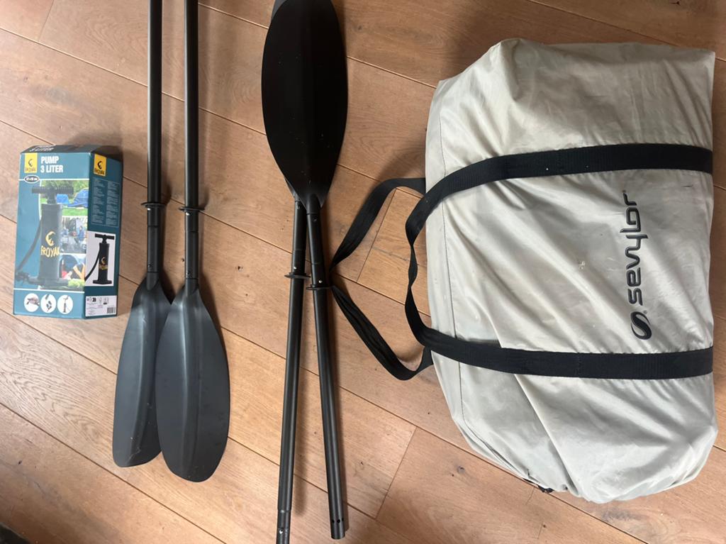 Sevylor adventure, 2 pers. Kano, Gebruikt, Met peddels, Twee personen, Ophalen of Verzenden