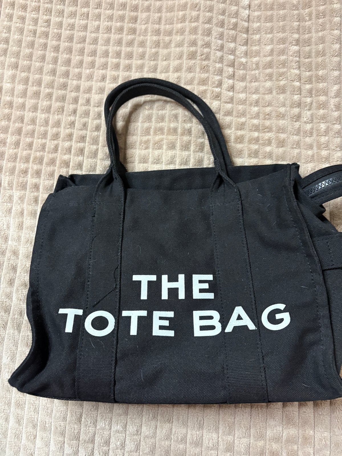The Tote Bag - Zwart Canvas, Ophalen of Verzenden, Zo goed als nieuw, Zwart, Shopper