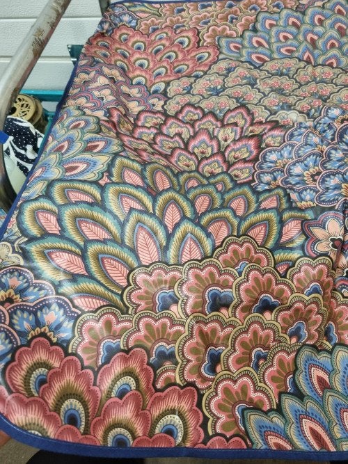 tafelkleed vintage vierkant bloemen decor, Huis en Inrichting, Ophalen of Verzenden, 'T Olde Gre-j, Info@toldegrej.nl, Endepoelstraat 20f Didam