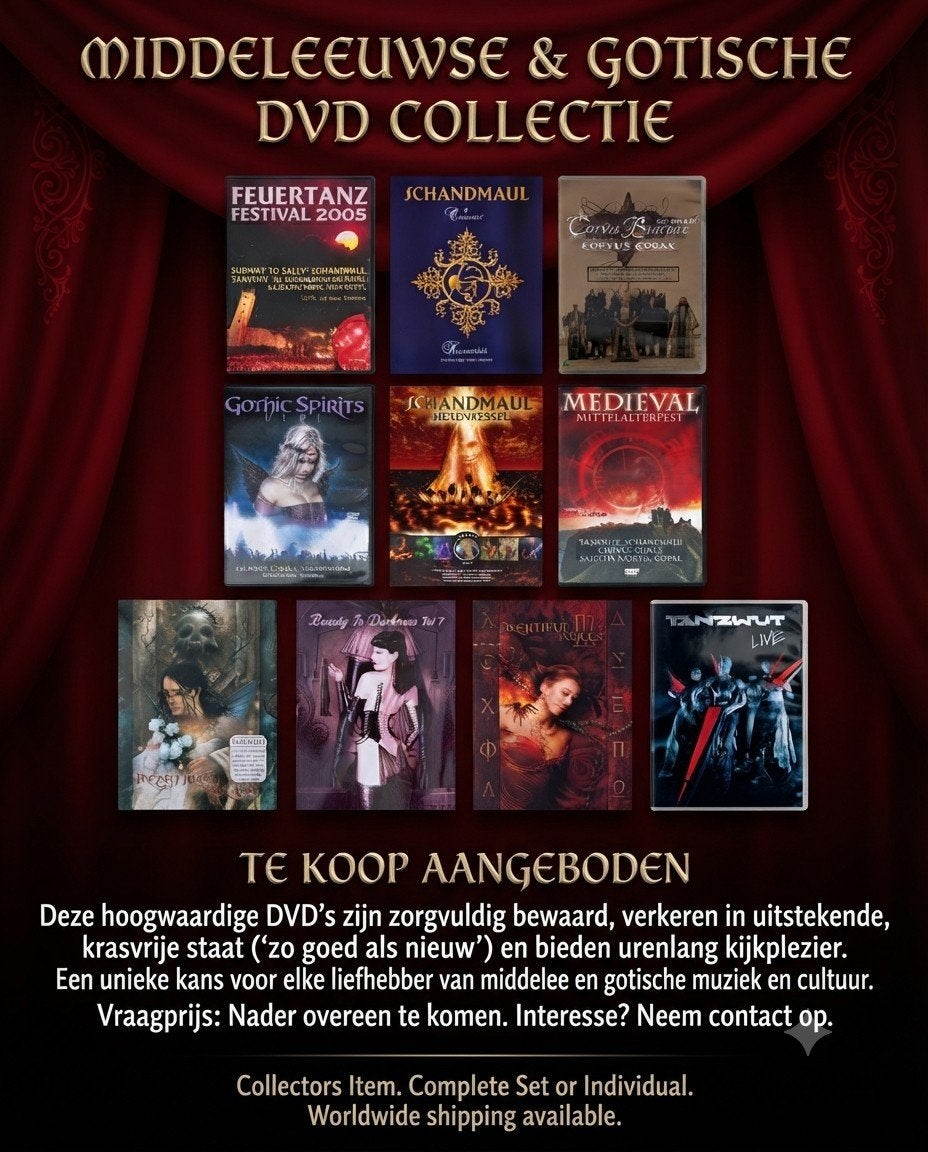 Muziek DVD Collectie: Middeleeuwse & Gotische Metal & Folk, Alle leeftijden, Ophalen of Verzenden, Zo goed als nieuw, Concert