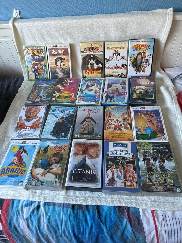 Grote collectie VHS-banden: Disney, familie en meer, Alle leeftijden, Ophalen, Gebruikt, Actie en Avontuur