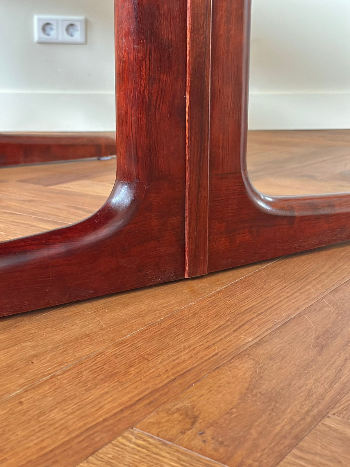 Vintage eettafel Skovby mahony Deens jaren 50/60/70, Huis en Inrichting, Tafels | Eettafels, Ophalen, Gebruikt, 200 cm of meer