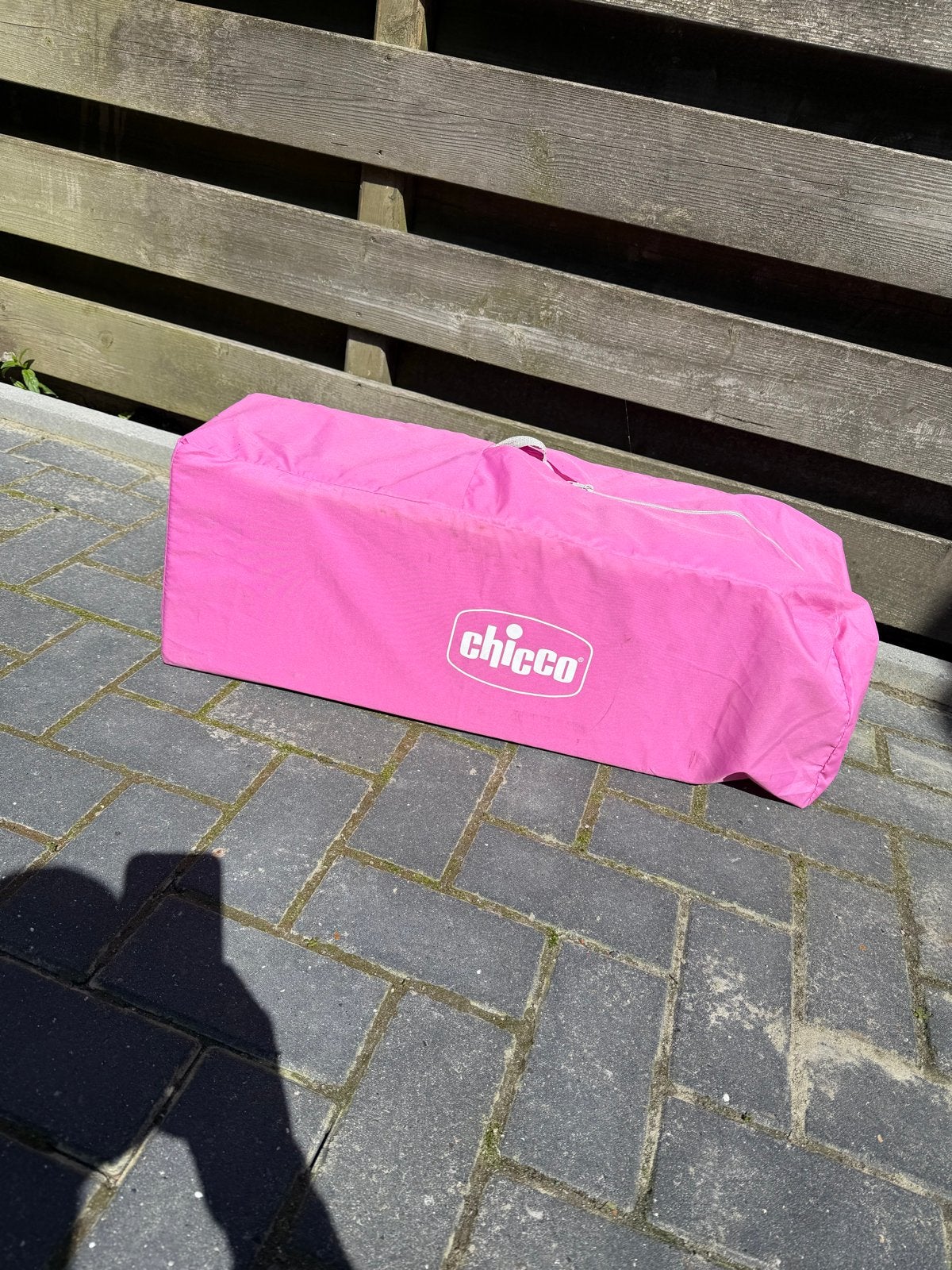 Chicco Campingbedje Roze - Handig voor onderweg!, Ophalen, Gebruikt, 140 tot 160 cm, 70 tot 85 cm