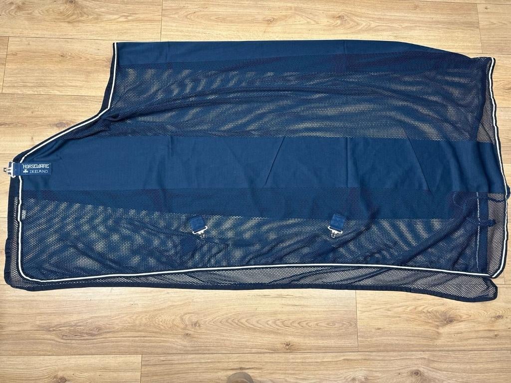 Horseware vliegendeken cooler blauw 195, Dieren en Toebehoren, Paarden en Pony's | Dekens en Dekjes, Ophalen of Verzenden, Zo goed als nieuw