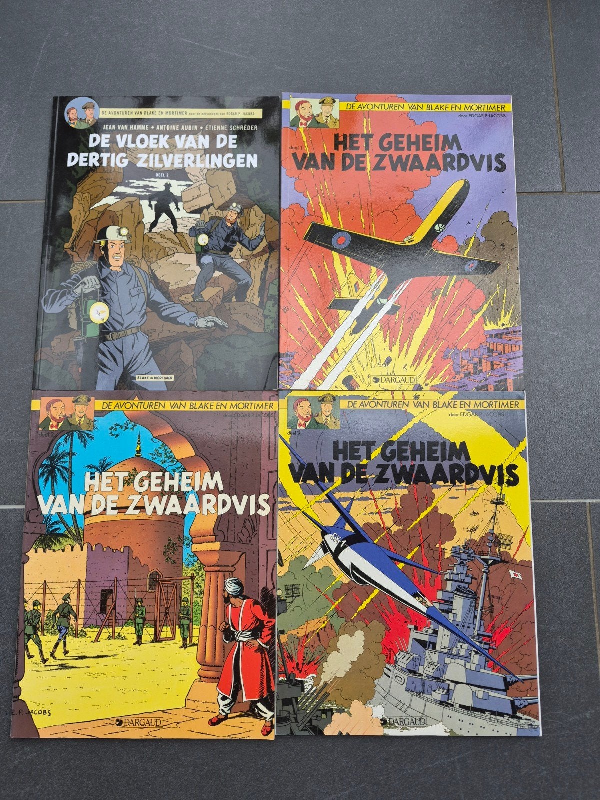 4 x Blake & Mortimer strip €7.50   per deel of bod, Meerdere stripboeken, Ophalen of Verzenden, Zo goed als nieuw