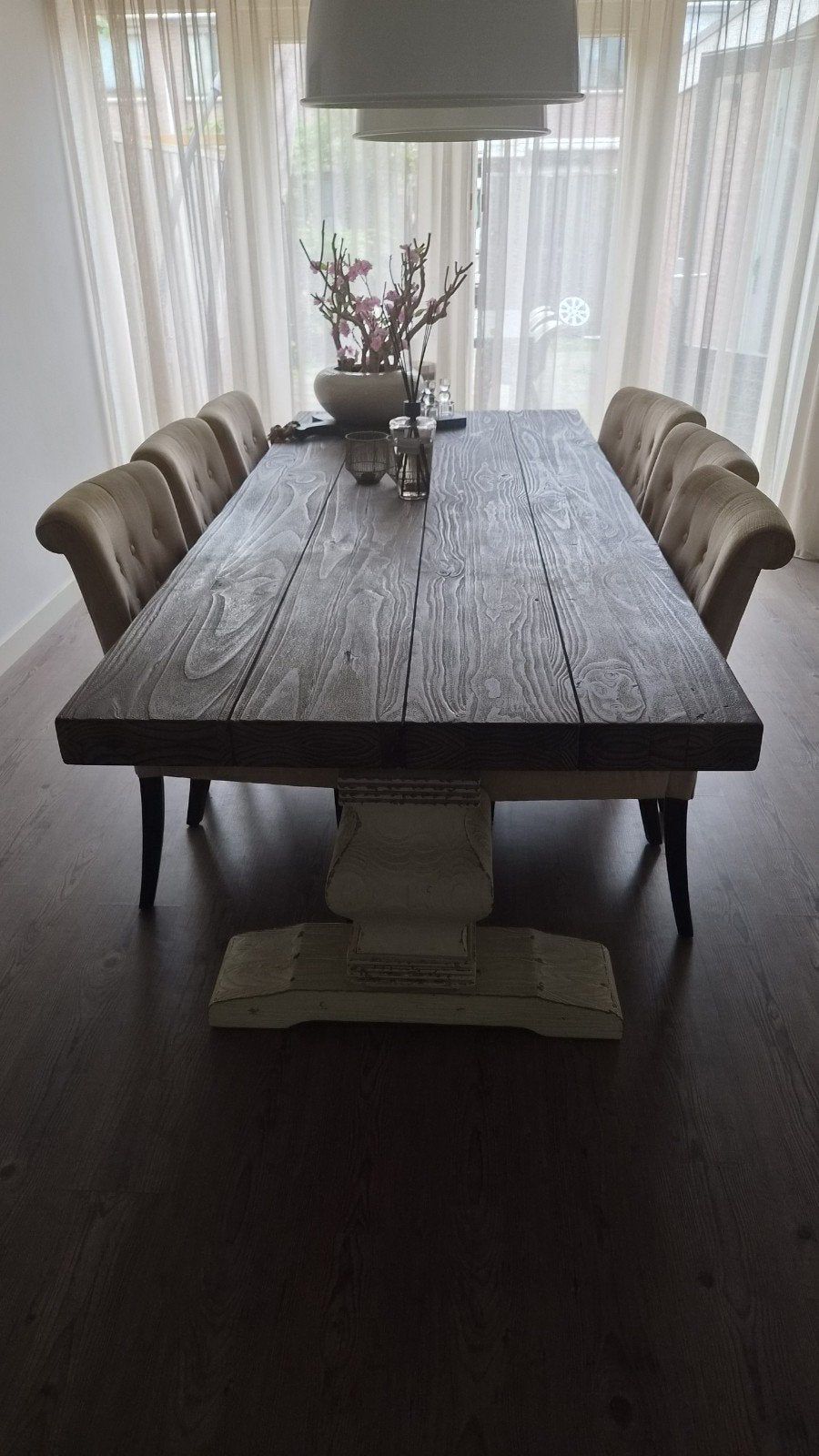 klooster tafel 240x100x80, Huis en Inrichting, Ophalen, Gebruikt, Landelijke, robuuste stijl, 50 tot 100 cm