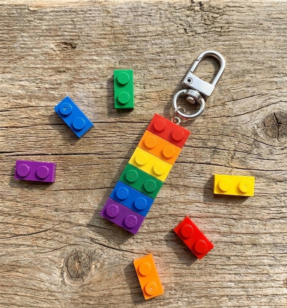 Lego Regenboog Sleutelhanger - Nieuw, Ophalen of Verzenden, Nieuw, Sleutelhanger, Lego