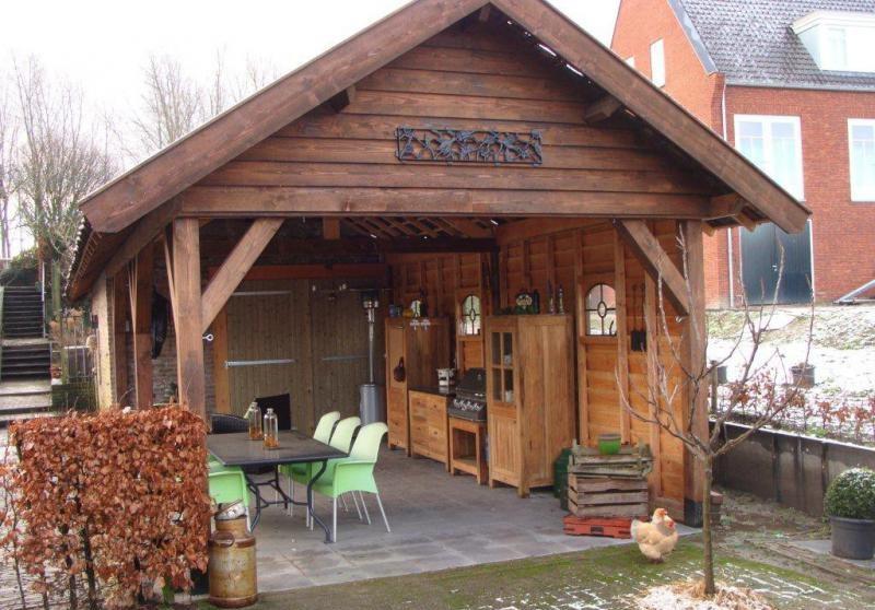 Terrasoverkapping houtbouw schuur pergola veranda, Ophalen, Nieuw