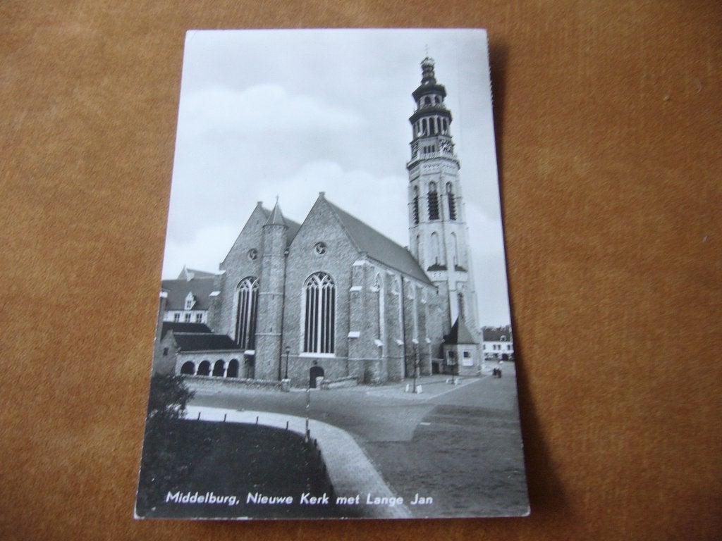 MIDDELBURG  =  NIEUWE KERK MET LANGE JAN, Verzenden, 1940 tot 1960, Gelopen, Zeeland