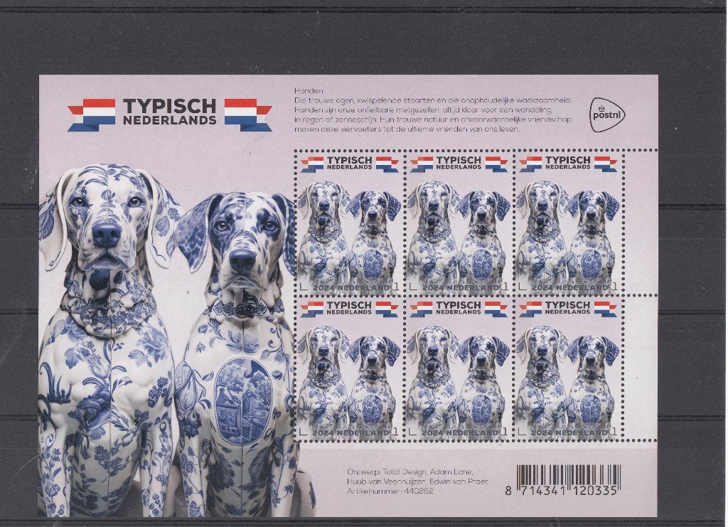 Nederland Postzegelvel Honden, Ophalen of Verzenden
