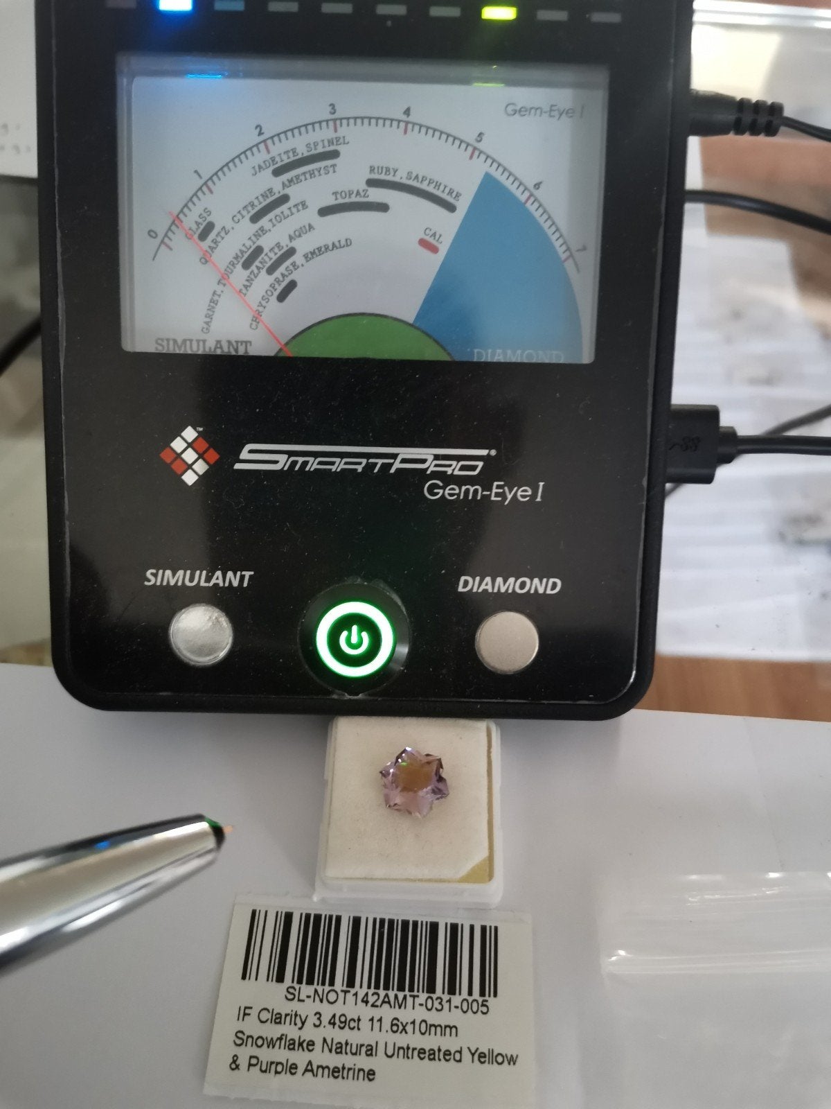 Ametrine Natural 3.49ct, Ophalen of Verzenden, Nieuw