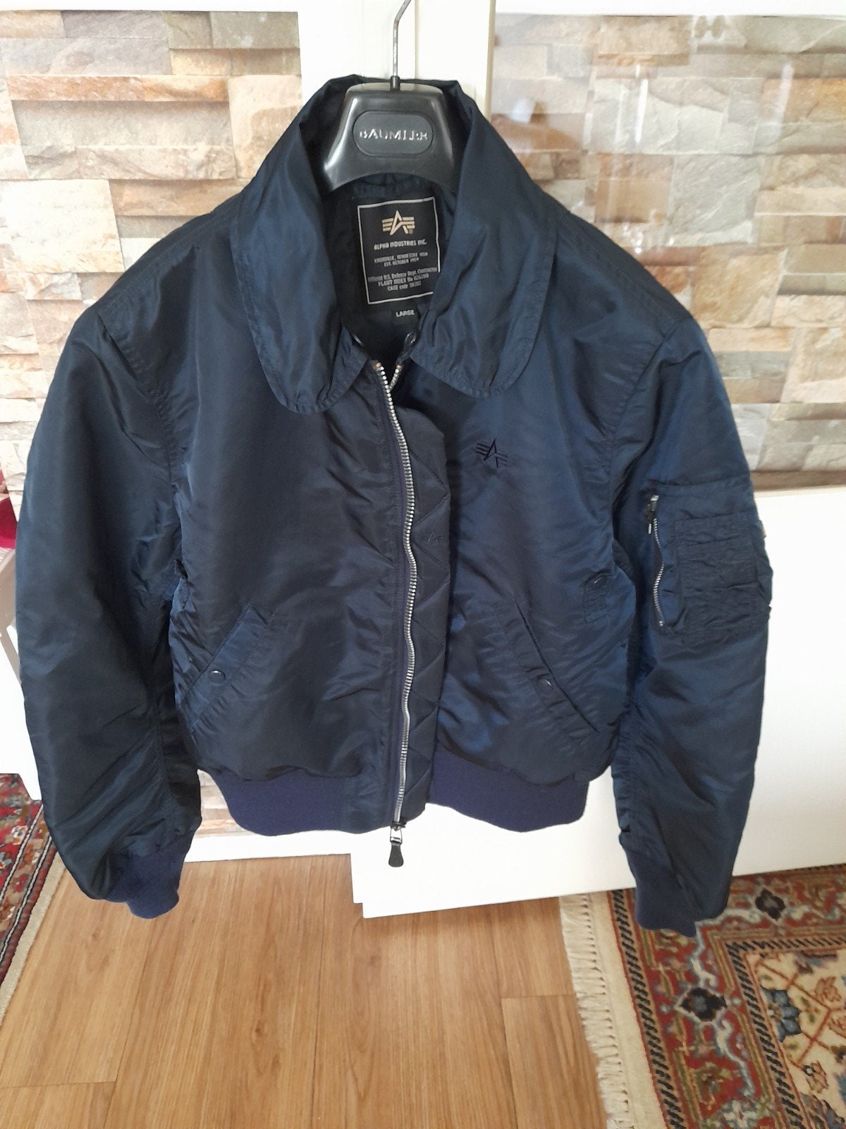 Alpha industries MA-1Jack donkerblauw Large, Ophalen, Luchtmacht, Amerika, Kleding of Schoenen