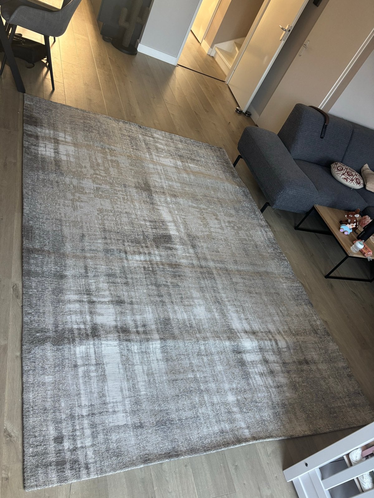 Goossens Vloerkleed Novara 200x300 cm - Zo goed als nieuw, Ophalen, Zo goed als nieuw, 200 cm of meer, Grijs