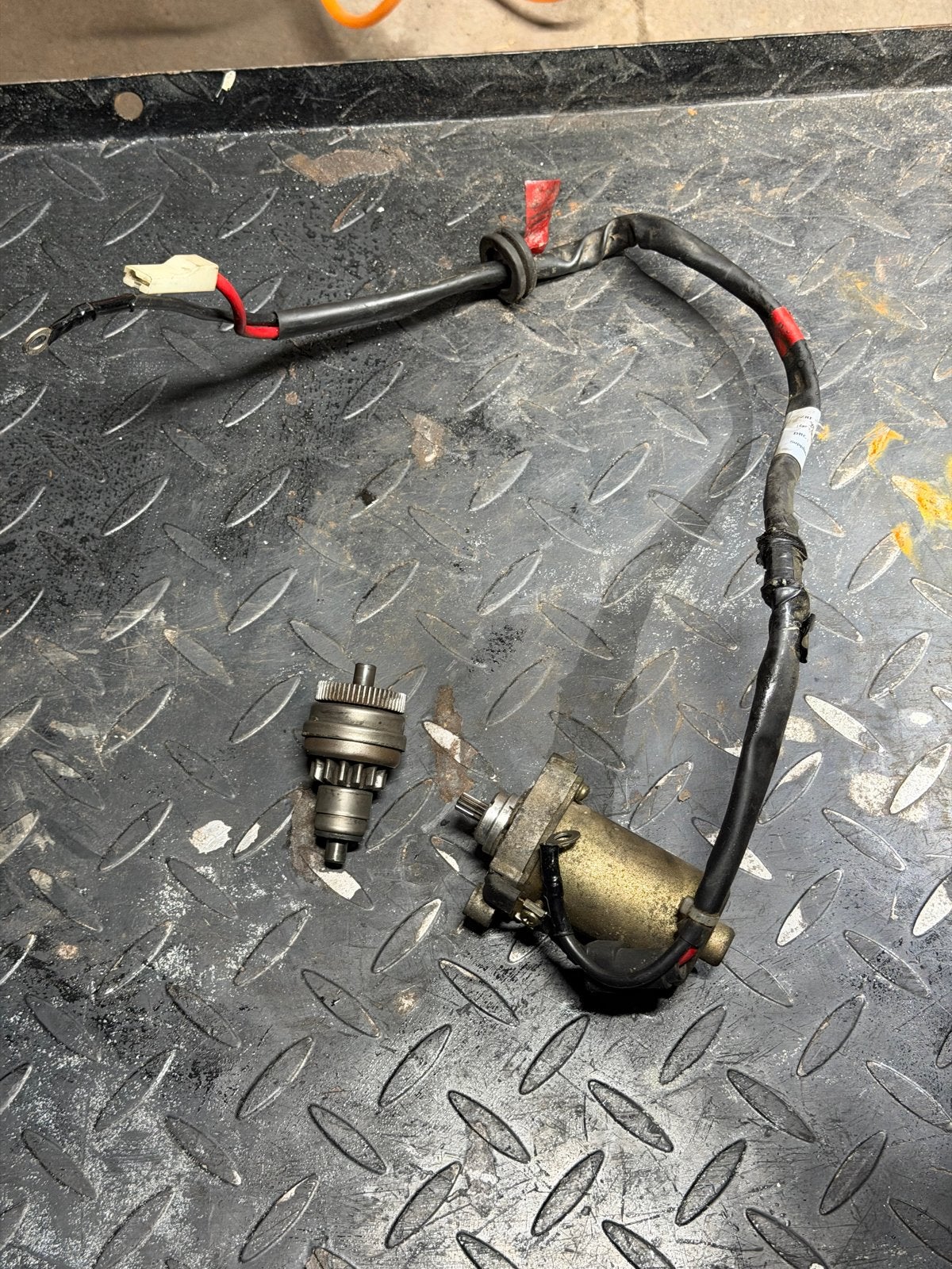 Startmotor met kabels + bendix piaggio zip/vespa 4t 2v, Ophalen of Verzenden, Gebruikt