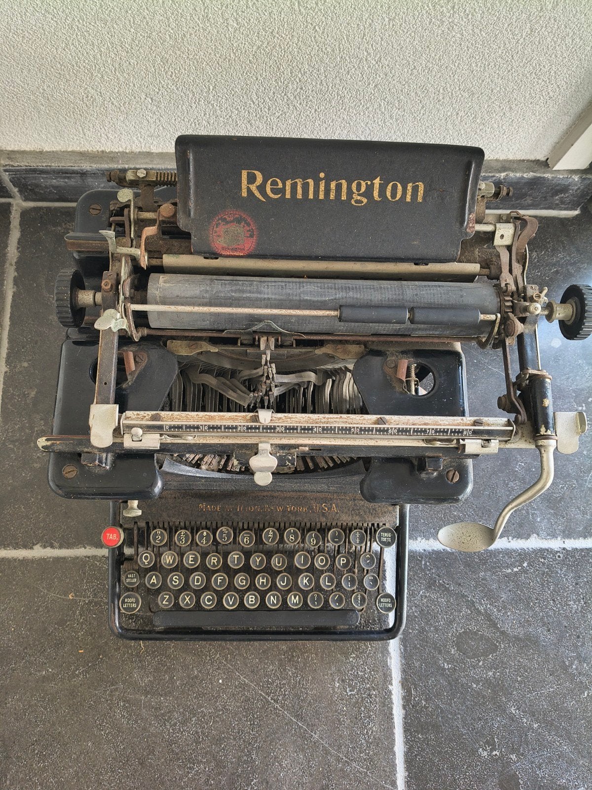 antieke typemachine Remington, met hoes, Diversen, Ophalen, Gebruikt