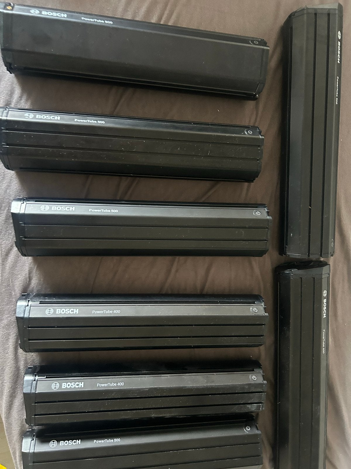 Bosch PowerTube 500 & 400 E-bike accu's Verticaal, Gebruikt