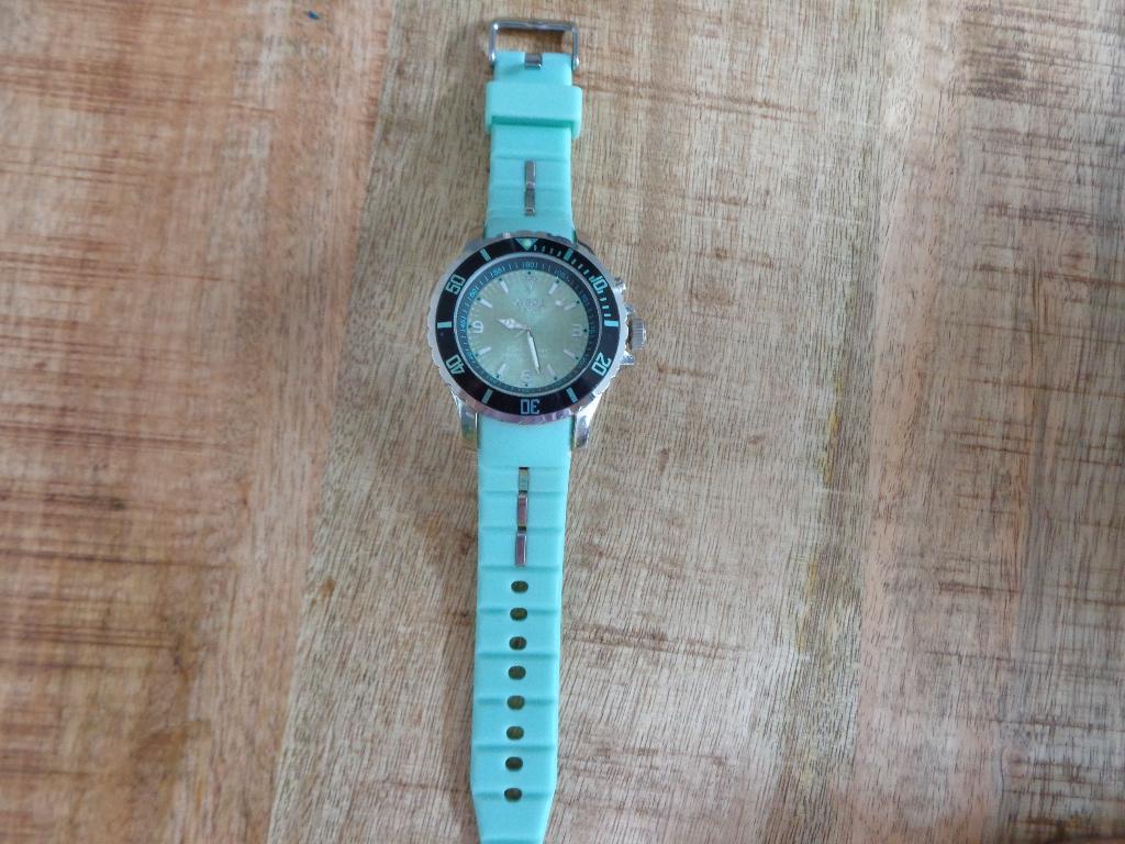 blauw/groene dames/herenhorloge van Kyboe, 48 mm, Overige merken, Polshorloge, Kunststof, Ophalen of Verzenden