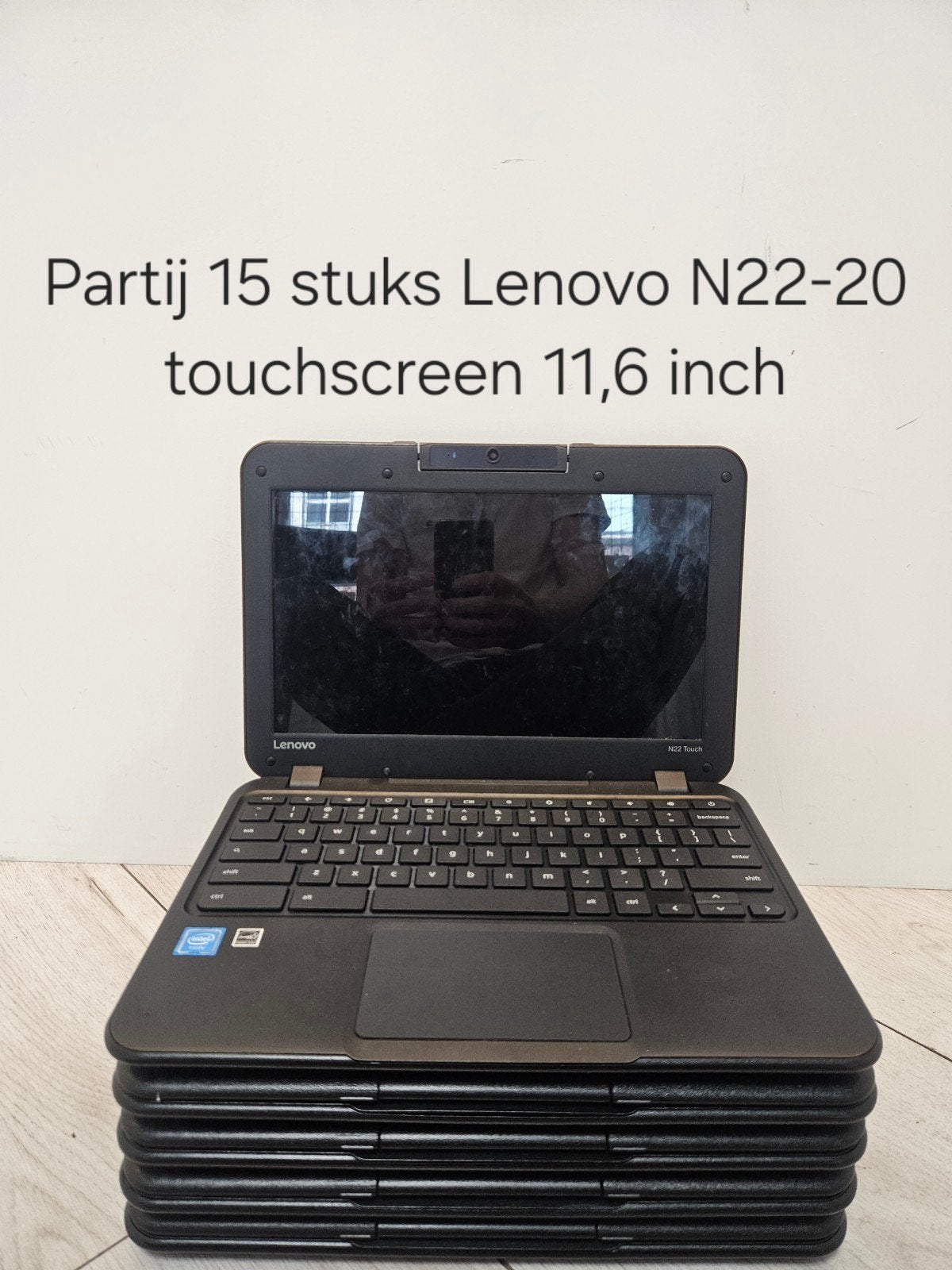 partij 15 stuks Lenovo Chromebook N22-20 touch 11 inch, EenvoudPc B.V., Qwerty, Touchscreen, Ophalen of Verzenden