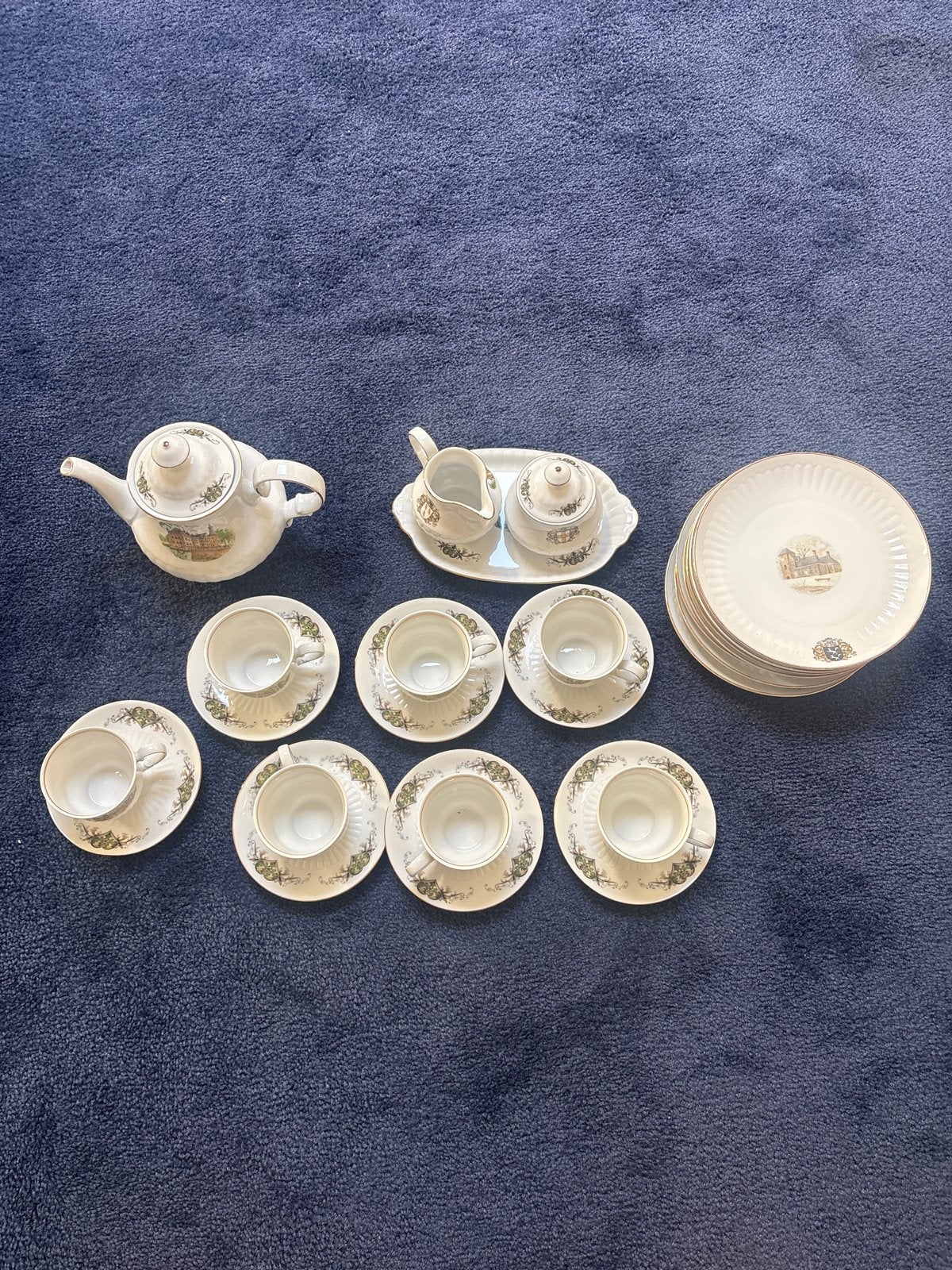 Servies Original Dutch Castles - Theepot, kopjes, bordjes, Ophalen, Overige merken, Klassiek, Zo goed als nieuw