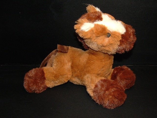 HAPPY HORSE PAARD PLUCHE WOLLIG LICHTBRUIN MET PLUCH, Ophalen of Verzenden, Nieuw, Overige typen