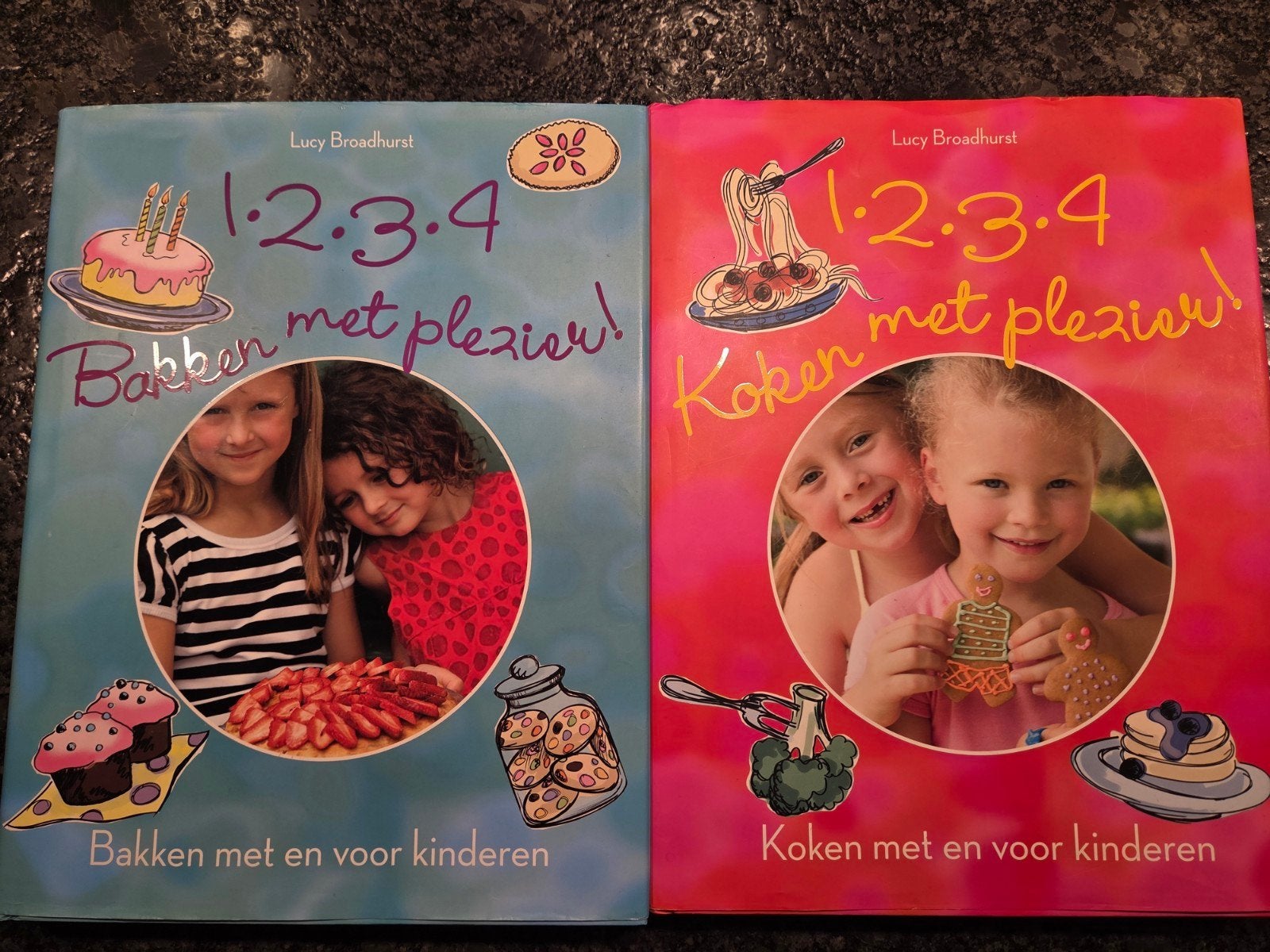 1-2-3-4 Bakken en Koken met plezier! (2 boeken), Boeken, Kookboeken, Gelezen, Hoofdgerechten, Ophalen of Verzenden, Lucy Broadhurst