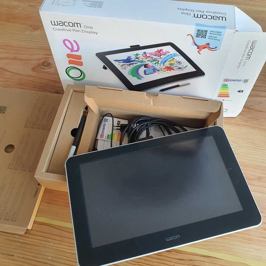Wacom One Creative Pen Display Teken Tablet als NIEUW!!, Ophalen of Verzenden, Zo goed als nieuw, Bedraad, Wacom