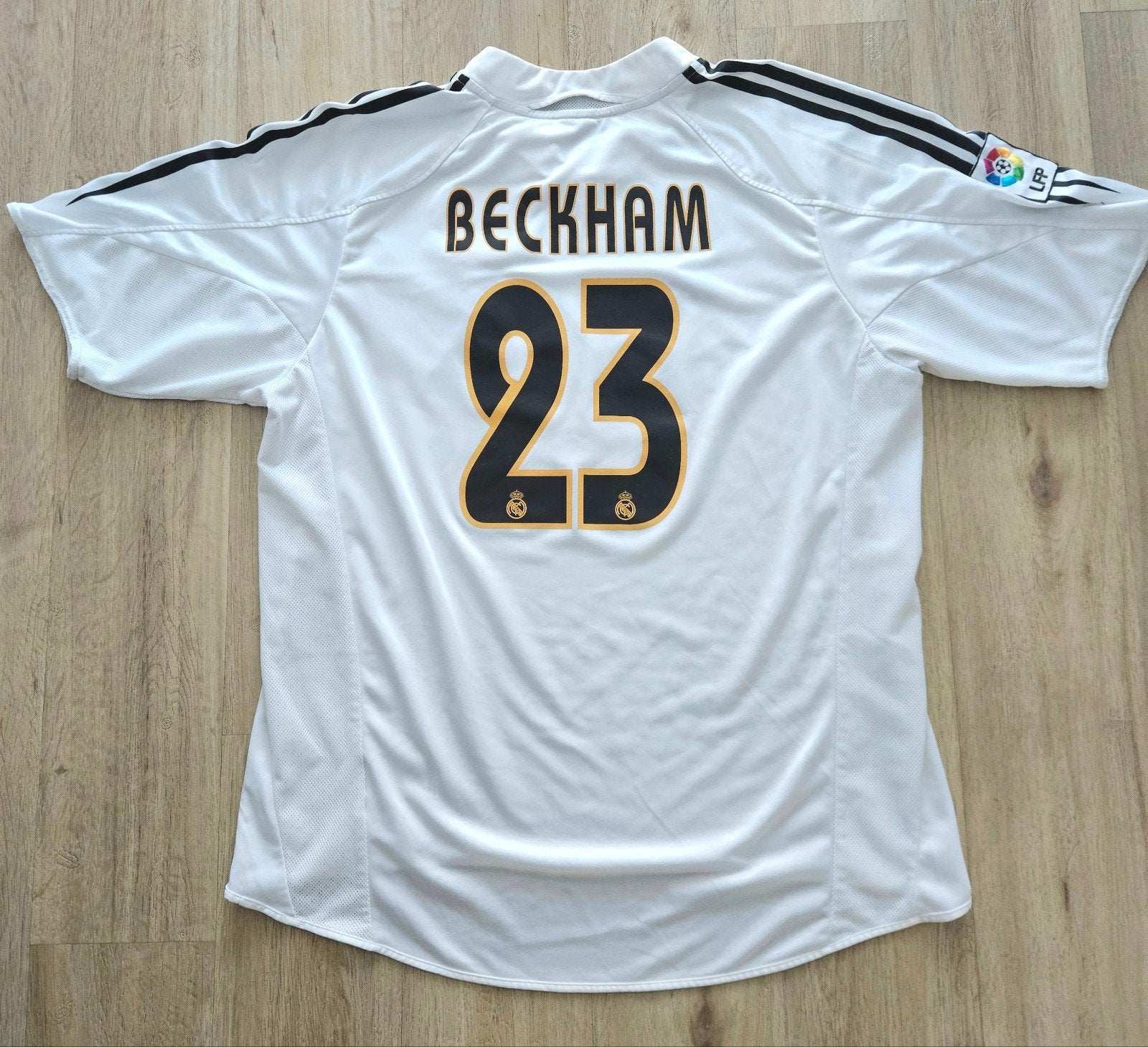 Real Madrid vintage voetbalshirt David Beckham, Verzamelen, Ophalen of Verzenden, Zo goed als nieuw, Buitenlandse clubs, Shirt