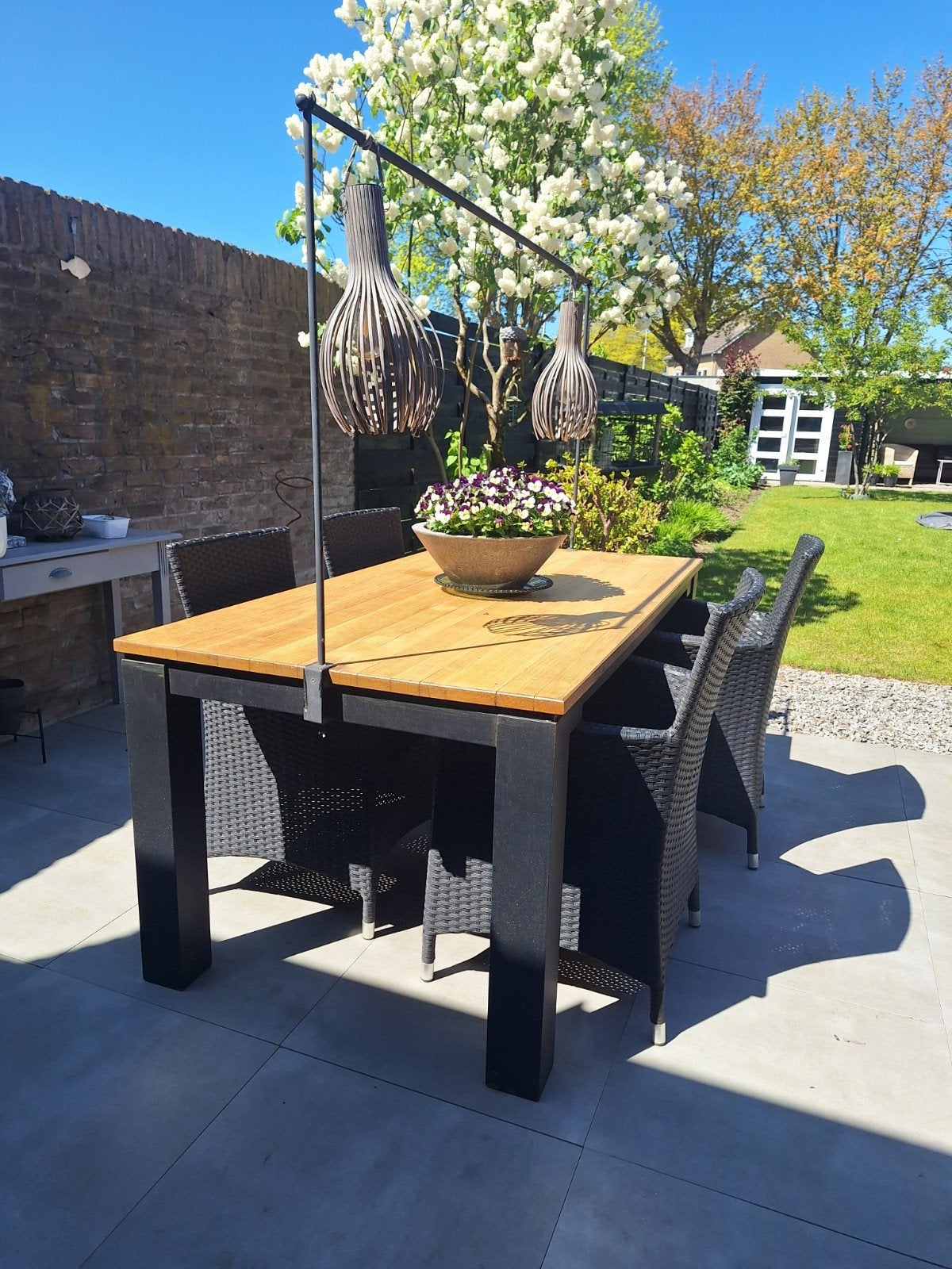 4 tuinstoelen wicker, Tuin en Terras, Tuinstoelen, Ophalen, Gebruikt, Wicker