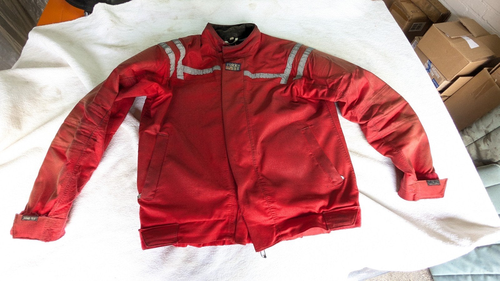 Motorjack Rood mt 50 , 52. Goretex, Ophalen of Verzenden, Tweedehands, Jas | textiel
