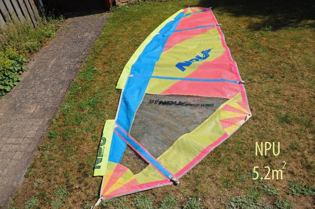 Windsurfzeil NPU sails 5,2 m2 Speedwing, Watersport en Boten, Windsurfen, Ophalen, Gebruikt, Overige typen