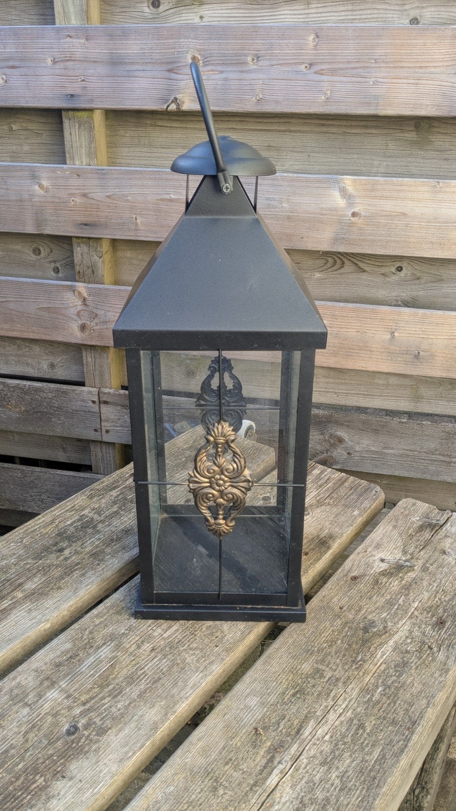 Windlantaarn, Buitenlamp 56 cm hoog 21,5 cm breed, Tuin en Terras, Buitenverlichting, Ophalen, Netvoeding, Minder dan 50 watt